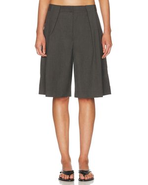 St. Agni Wool Pleat Loop Short - Gray