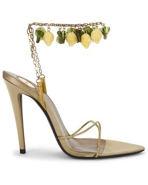 Saint Laurent Mon Cheri Chain Sandal - Metallic