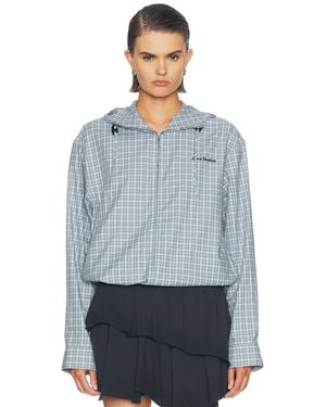 Acne Studios Ofass Plaid Jacket - Blue