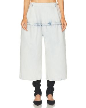 Alaïa Peplum Bermuda Short - White