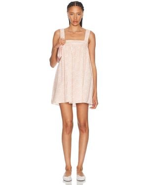 Matteau Babydoll Linen Mini Dress - Pink