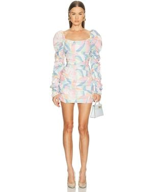 Caroline Constas Maxine Puff Sleeve Mini Dress - White