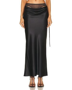 Christopher Esber Cowl Lingerie Skirt - Black