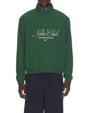 Nike Club Quater Zip Jacket - Green
