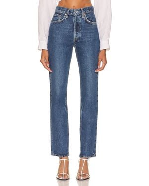 Agolde Lana Mid Rise Straight Jeans - Blue