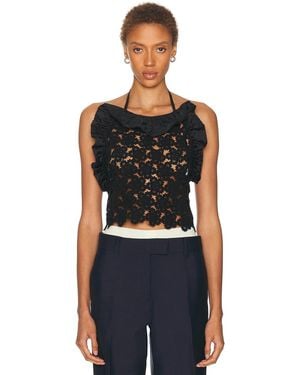 Miu Miu Macram? Anemone Top - Black