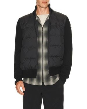 Moncler Extrafine Wool Cardigan - Black