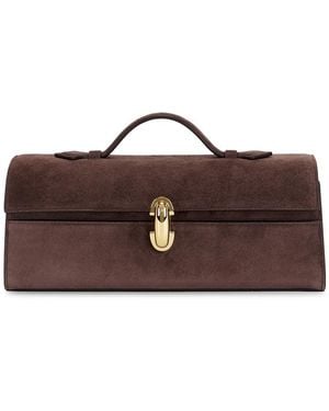 SAVETTE Slim Symmetry Pochette Bag - Brown