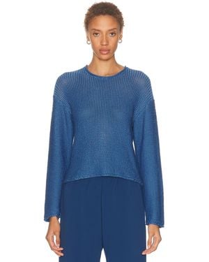 Leset Ben Crew Pullover Sweater - Blue