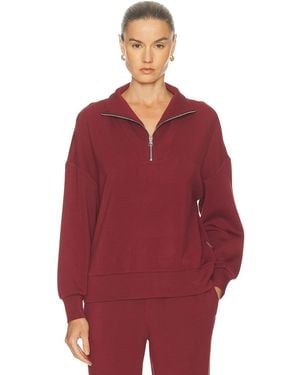 Varley Hawley Half Zip Sweater - Red