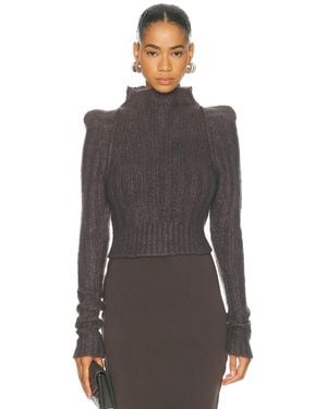 Rick Owens Cropped Con Sweater - Gray