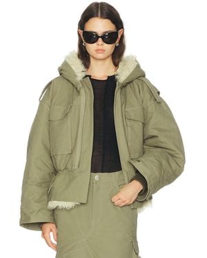 Marc Jacobs Cropped Cargo Parka - Natural
