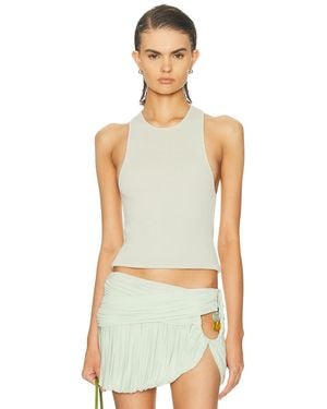 St. Agni Sculpted Knit Tank Top - White