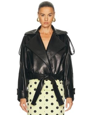 Brandon Maxwell Collins Trench Jacket - Black