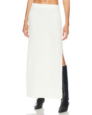 LPA Evan Maxi Knit Skirt - White