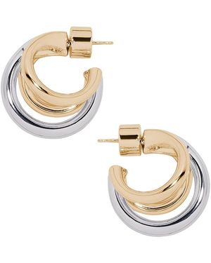 Jennifer Fisher Triple Lilly Huggie Earrings - Metallic