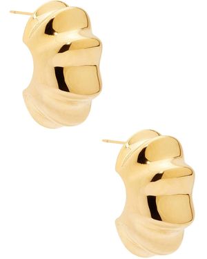 Mega High Low Earrings - Metallic
