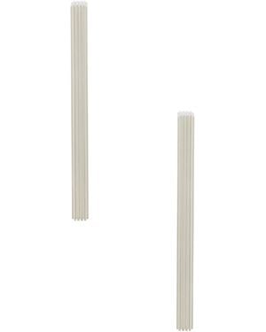 KHAITE Empire Long Earrings - White