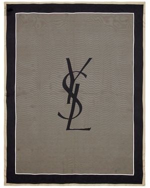 Saint Laurent Ysl Rayures Pareo - Gray