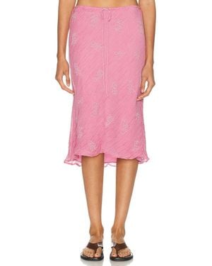 STAUD Lucia Skirt - Pink