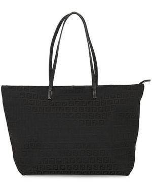 Fendi Zucchino Tote Bag - Black