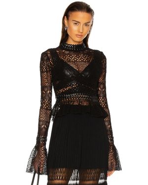 Alaïa Fitted Long Sleeve Top - Black