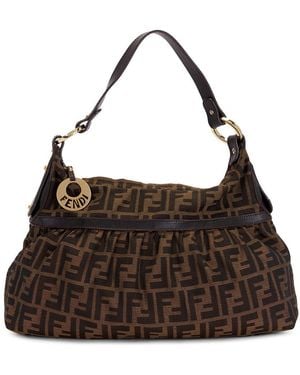 Fendi Zucca Chef Shoulder Bag - Brown