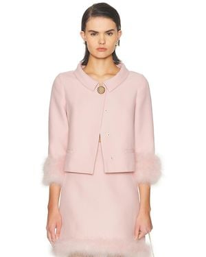 Valentino Feather Crepe Jacket - Pink