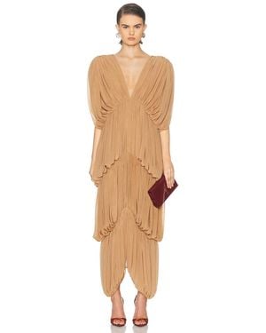 Ronny Kobo Damier Dress - Natural
