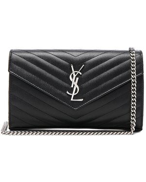 Saint Laurent Monogramme Chain Wallet Bag - Black