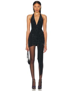 Alexandre Vauthier Macro Crystal Mini Dress - Black