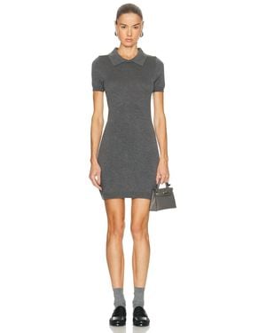 Matthew Bruch Collared T-shirt Mini Dress - Black
