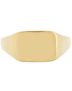 Mega Signet Pinky Ring - White
