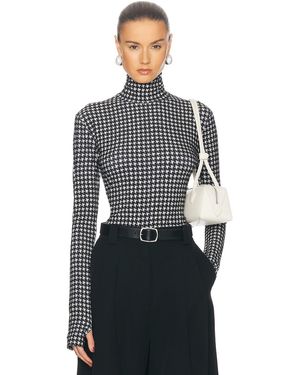 Norma Kamali Slim Fit Longsleeve Turtleneck Top - Blue