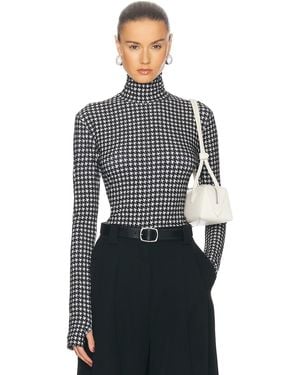 Norma Kamali Slim Fit Longsleeve Turtleneck Top - Blue