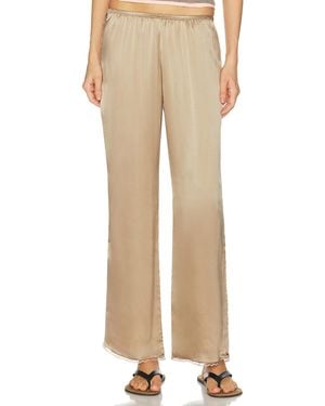 DONNI. The Silk Lace Simple Pant - Natural