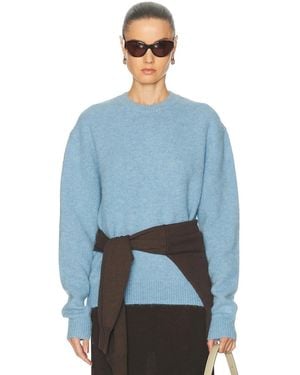 TOTEME Classic Alpaca Crew Knit Sweater - Blue