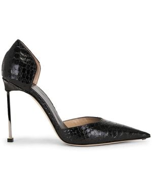 Tom Ford Printed Python D'Orsay Pump - Black