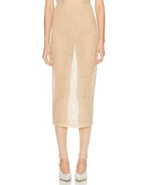 Wardrobe NYC Lace Tube Skirt - Natural
