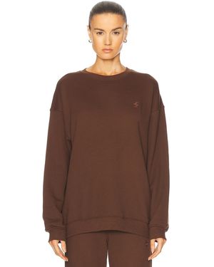 ÉTERNE Oversized Crewneck Sweatshirt - Brown