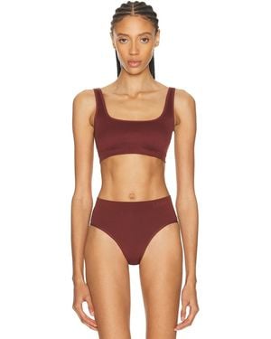 LDMA High Sculpt Ribbed Seamless Bra - Red