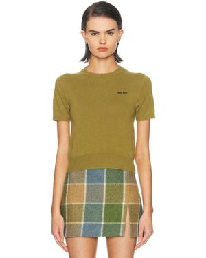 Miu Miu Cashmere Knit Top - Green