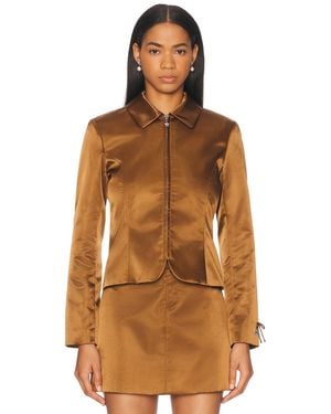 Sandy Liang Khaki Annecy Jacket in Black | Lyst