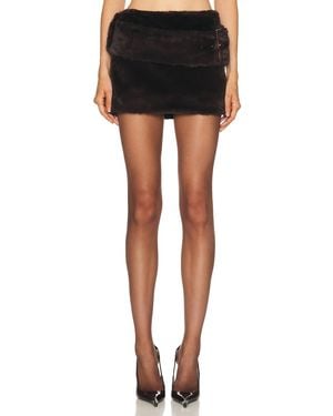 ROWEN ROSE Belted Mini Skirt - Black