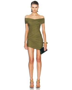 SER.O.YA Deniz Mesh Mini Dress - Green
