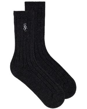 Sporty & Rich Cashmere Socks - Black