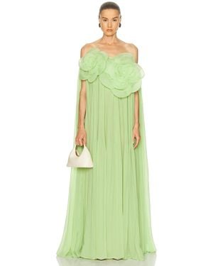 LEO LIN Jaclyn Draped Floor Length Dress - Green