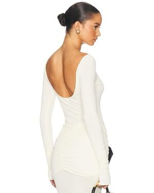 Helsa Matte Jersey Long Sleeve Top - White