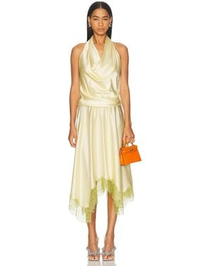 STAUD Elira Silk Dress - Metallic