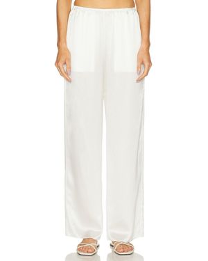 Enza Costa Silk Satin Pantlet - White